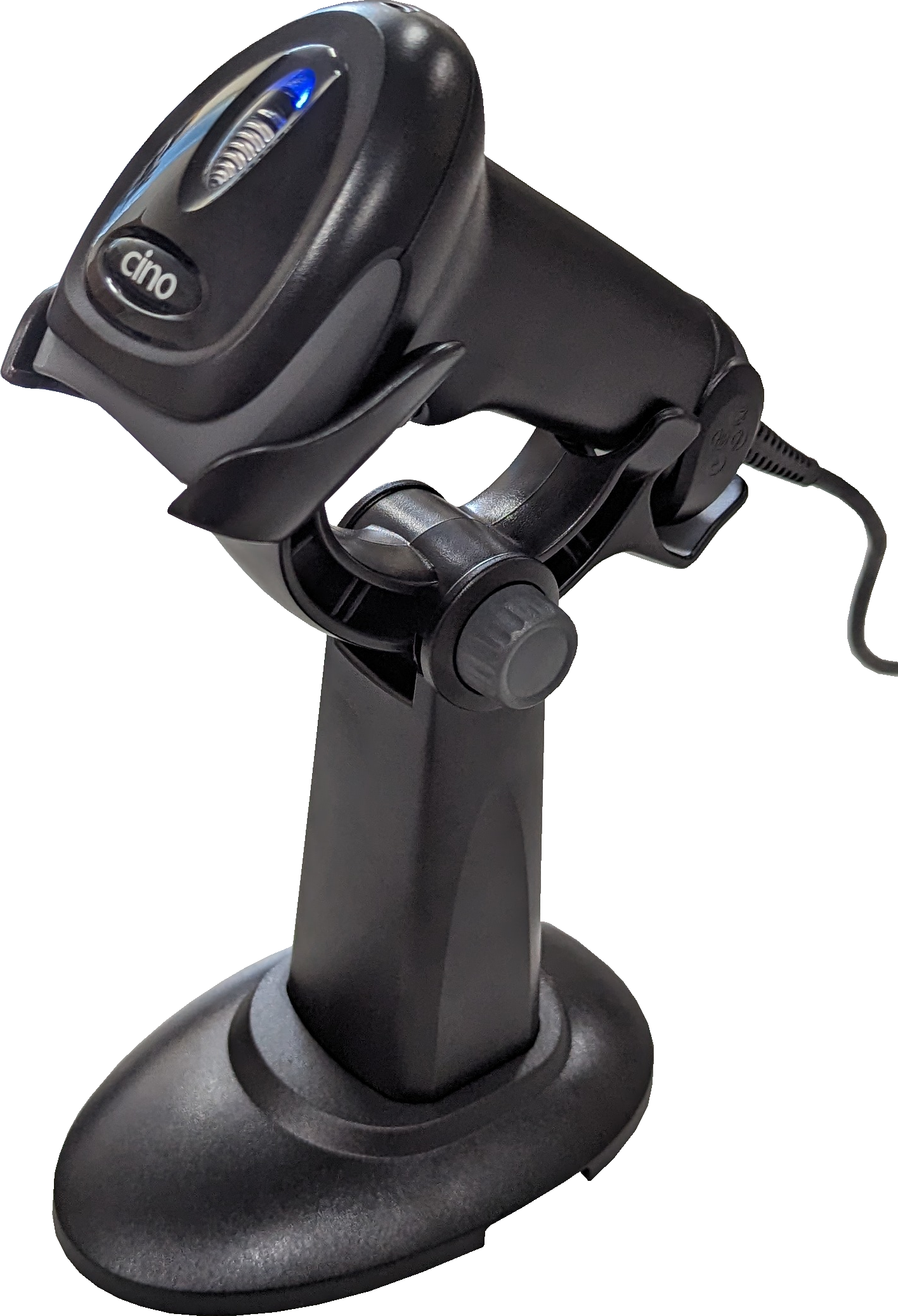 Cino A670 RS232 2D Corded Scanner – Black With Smart Stand