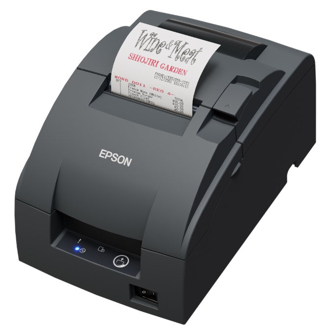 EPSON TM-U220IIB Impact Dot Matrix Printer, with Auto-Cutter. Incl. Eng & Simplified Chinese Fonts, USB, Dark Grey, PSU Included (Requires CAIEC)