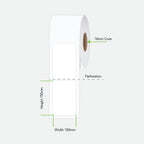 CALIBOR LABEL THERMAL PERMANENT ADHESIVE 100MM X 150MM 1 LABEL ACROSS 1000/ROLL 76MM CORE