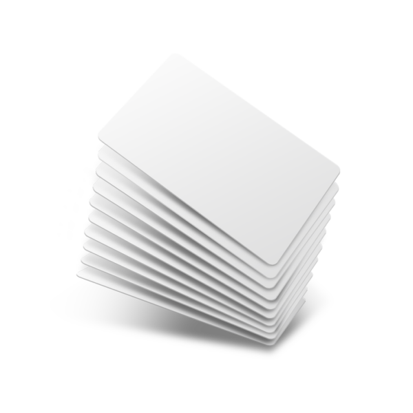 Stock Plastic Card CR80 - PVC White Matte 0.76mm (100)