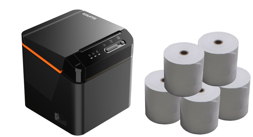 Sunmi Kitchen Cloud Printer + Box of Thermal Paper Rolls (24Qty)