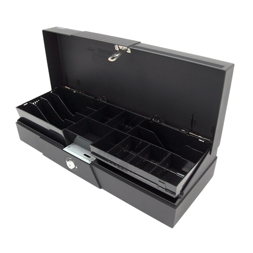 POSIFLEX CR-2210 Black Fliptop Cash Drawer (10~30V range)